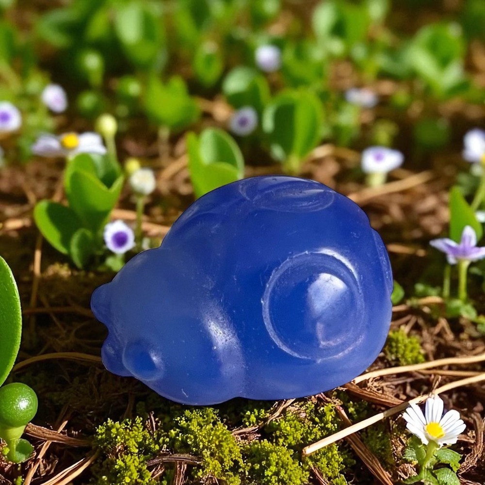 Blue‎ Opalite Ladybug Carving Healing Crystal Pocket Totem Good Luck Stone